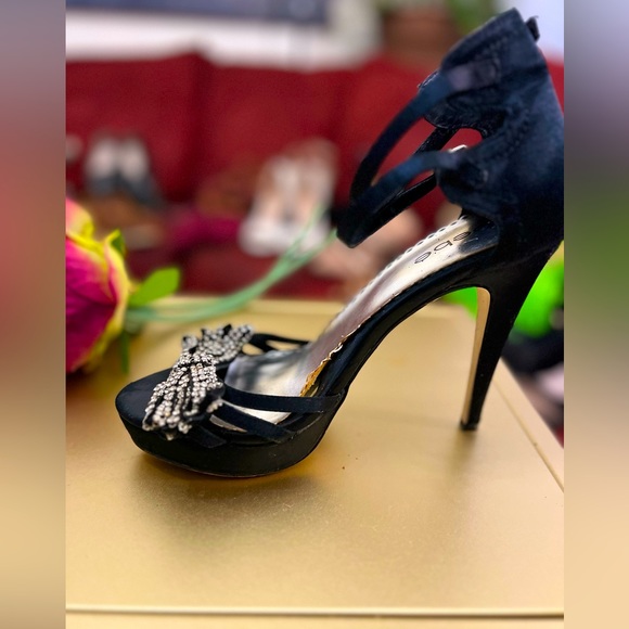 bebe Rhinestone Platform stiletto platform sandals - Picture 8 of 15